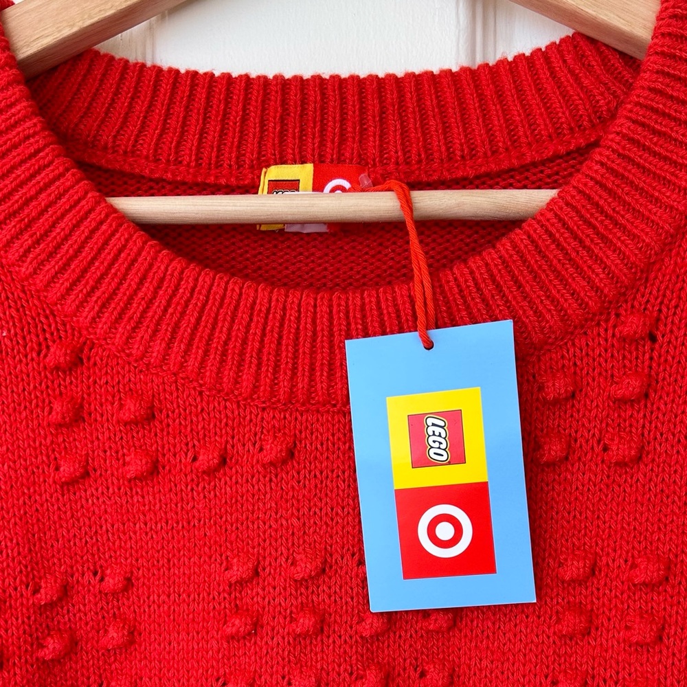 Lego Sweater Crew Neck Nubby Knot Size Large Tall NWT - Picture 2 of 10